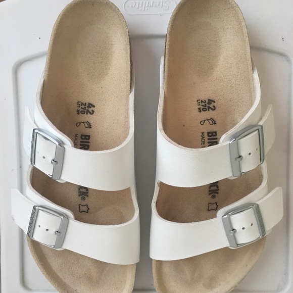 white bottom birkenstocks